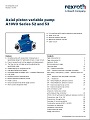Axial piston variable pump A10VO Series 52 and 53